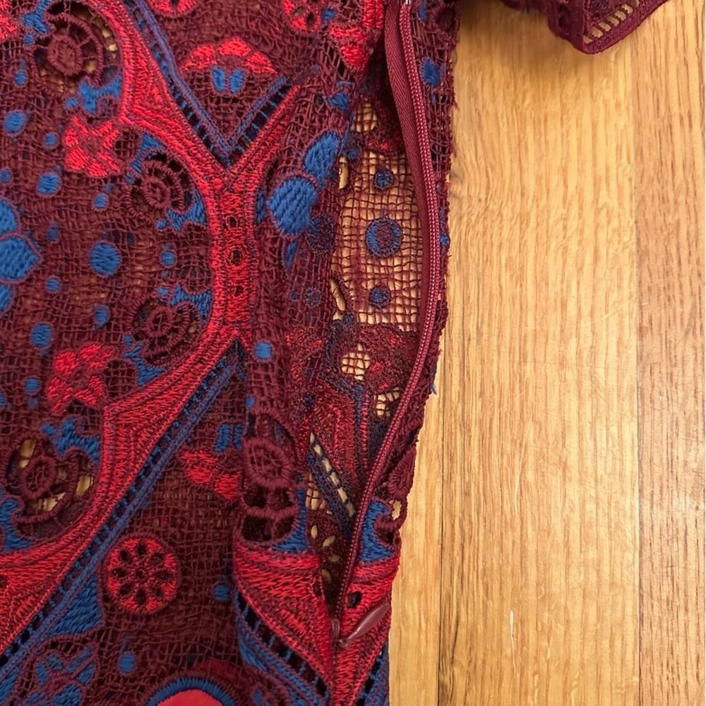SANDRO RED LACE DRESS size FR3 # - Picture 11 of 14